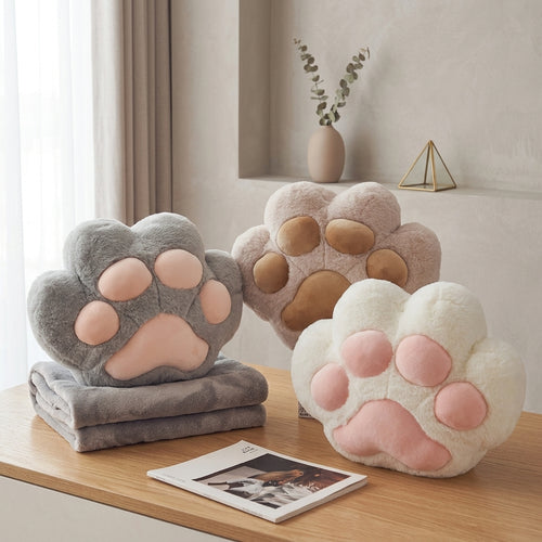 Cat Paw Pillow Blanket 2 in 1